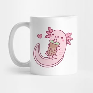 Cute Axolotl Loves Bubble Tea Mug